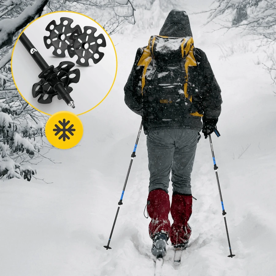 4Fizjo PEAK+, bețe de trekking, albastru, 2 bucăți: ціни та характеристики