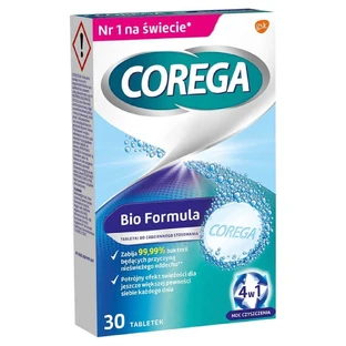 Таблетки для чищення протезів Corega Bio Formula, 30 таблеток