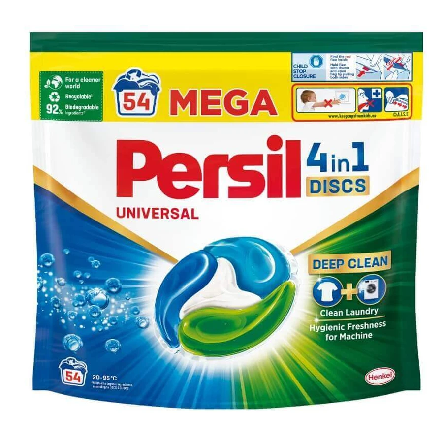 Капсулы для стирки белья Persil Discs Regular Universal 4-в-1, 54 шт.: цены и характеристики