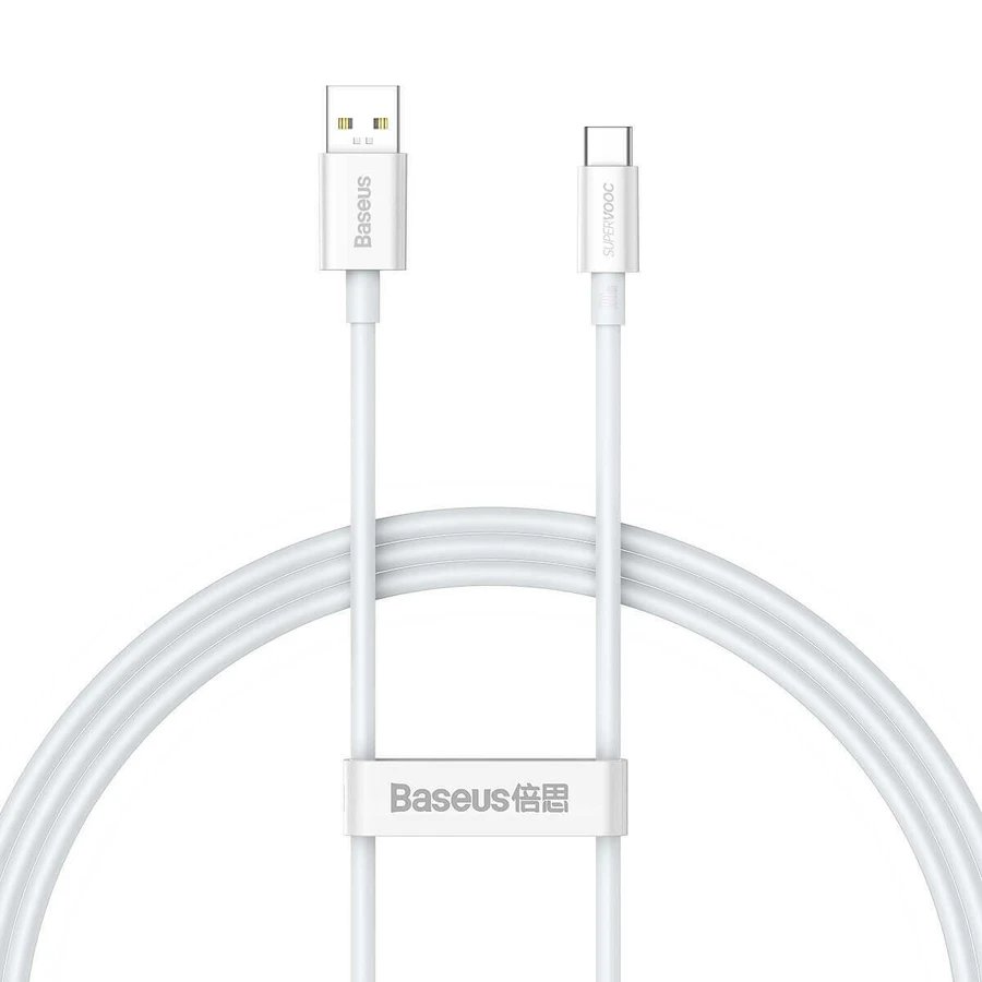 Baseus Superior Series SUPERVOOC USB-A la USB-C 65W cablu 1m alb: цены и характеристики