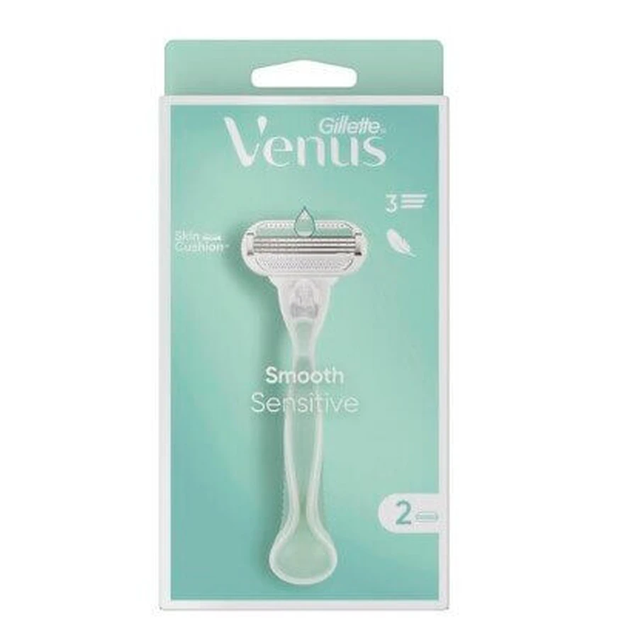 Venus, Smooth Sensitive, бритва с 3 лезвиями + 2 лезвия: цены и характеристики