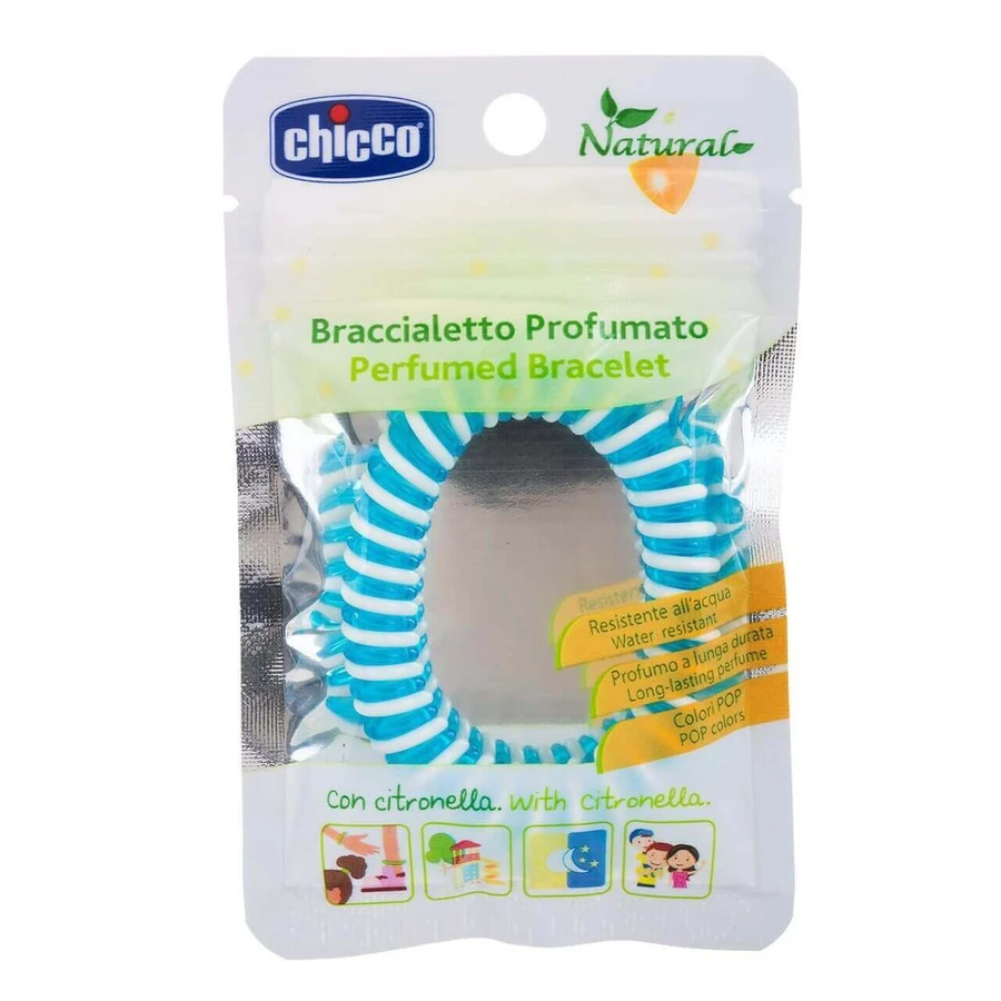 Chicco Natural, браслет та ароматизована гумка 2в1, синя, 1 шт.: ціни та характеристики
