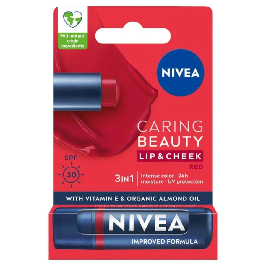 Питательная губная помада Nivea 3-в-1, красная, 4,8 г: цены и характеристики