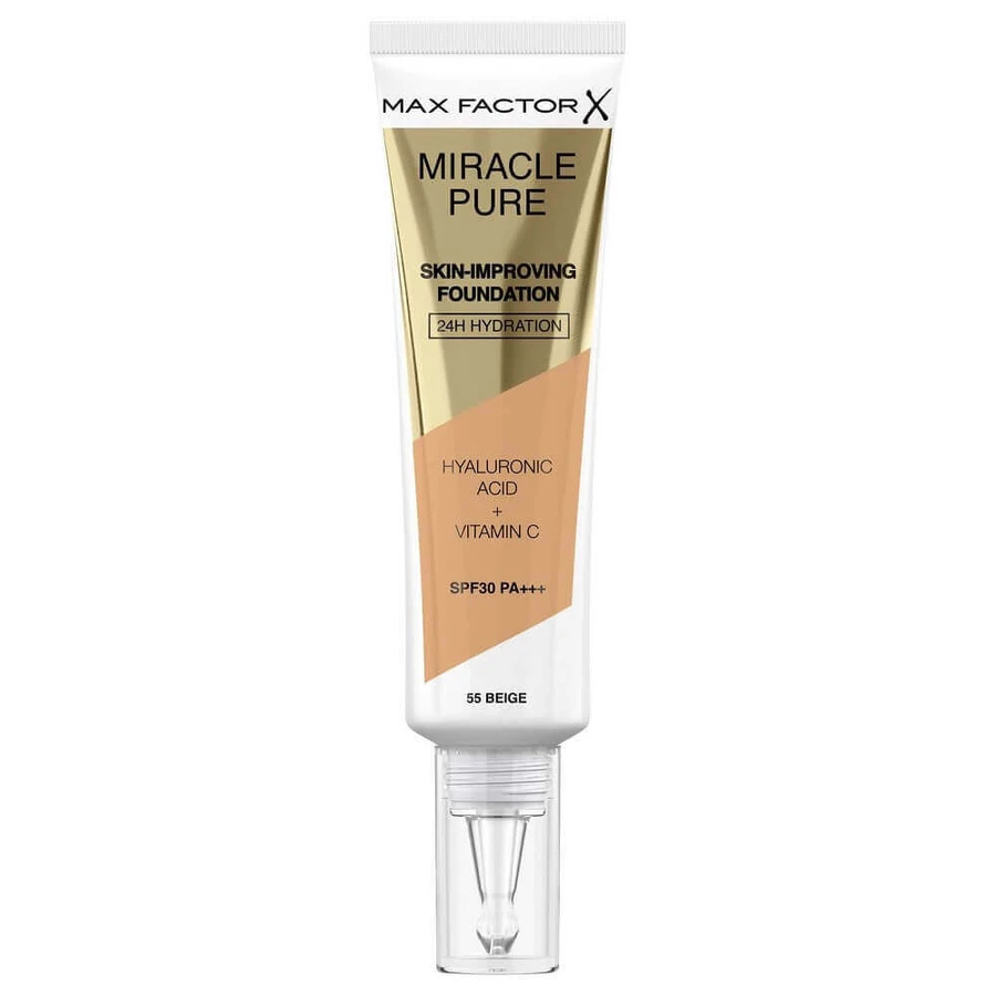Тональний крем Max Factor Miracle Pure SPF30 PA+++ Skin-Improving Foundation 55 Beige, 30 мл: ціни та характеристики