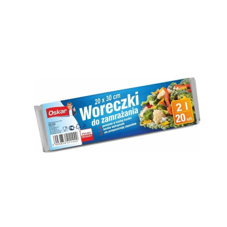 Oskar, пакеты для замороженных продуктов объемом 2 л, 20 шт.: цены и характеристики