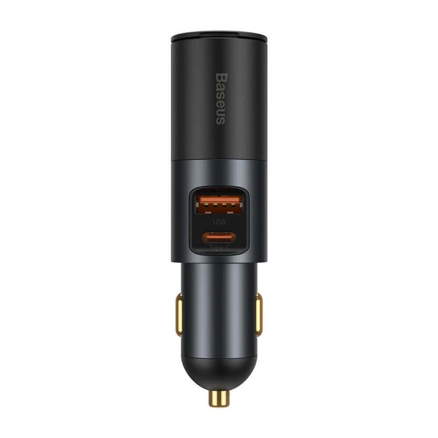 Baseus Share Together Car Charger USB / USB Type C / Cigarette Lighter Socket 120W Quick Charge Power Delivery Grey (CCBT-C0G): ціни та характеристики