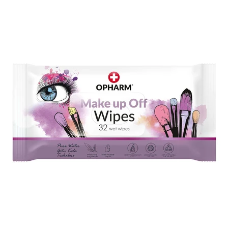 Opharm Make Up Off Wipes, серветки для зняття макіяжу, 32 шт.: ціни та характеристики