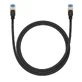 Високошвидкісний інтернет-кабель Baseus RJ45 cat.7 10Gbps 1m в обплетенні чорний