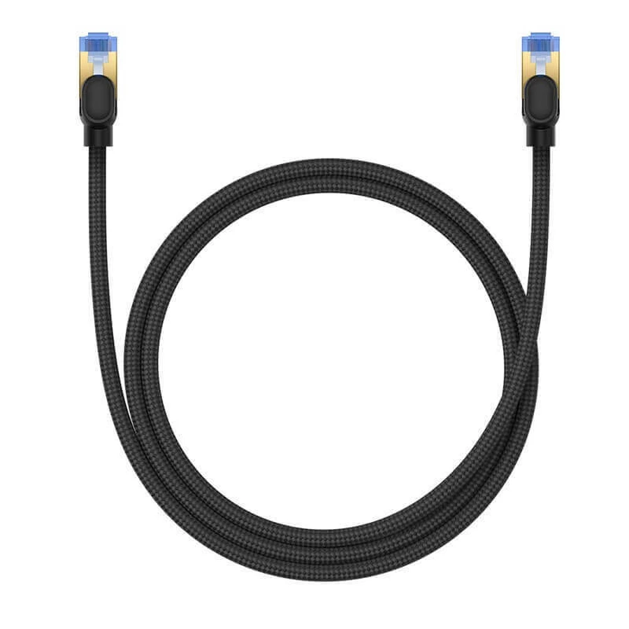 Високошвидкісний інтернет-кабель Baseus RJ45 cat.7 10Gbps 1m в обплетенні чорний: ціни та характеристики