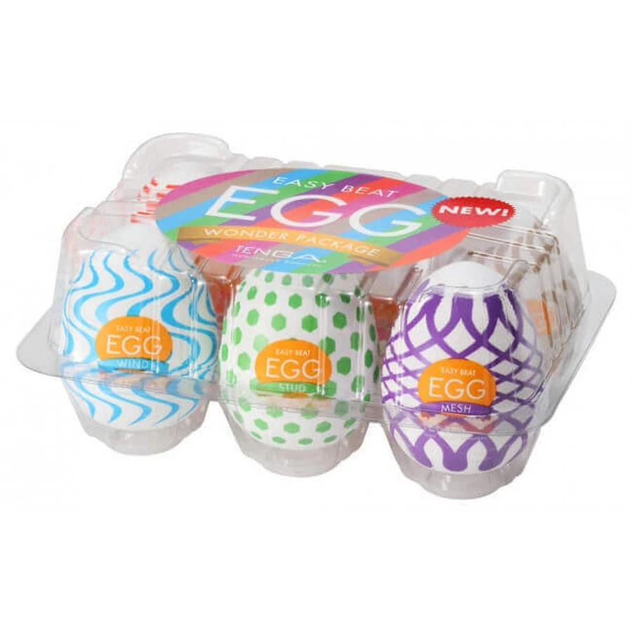 Tenga 6 стилей Easy Beat Egg Wonder Package Набор из 6 одноразовых мастурбаторов: цены и характеристики