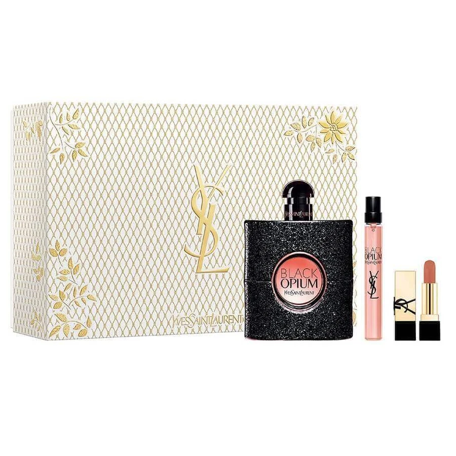 Yves Saint Laurent Black Opium Pour Femme Set Eau de Parfum, 90 ml + Eau de Parfum, 10 ml + Ruy: цены и характеристики
