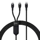 Кабель для швидкого заряджання Baseus Flash Series Ⅱ 2-в-1 USB-C - 2xUSB-C 100 Вт 1,5 м чорний