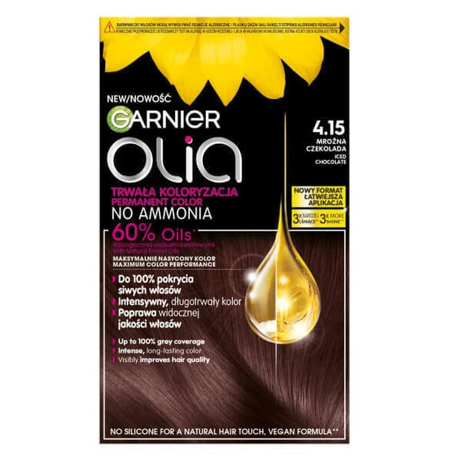 Фарба для волосся Garnier Olia 4.15 Морозний шоколад: ціни та характеристики