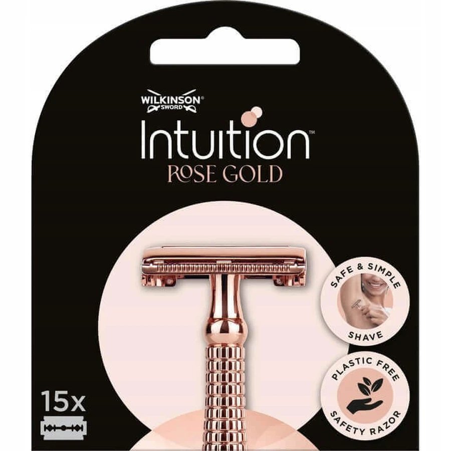 Юлеты Wilkinson Intuition Rose Gold для женской классической бритвы, 15 штук: цены и характеристики