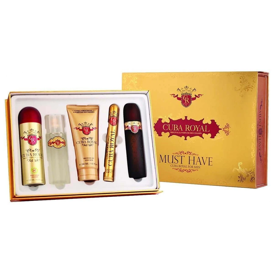 Cuba Original Cuba Royal Must Have туалетна вода 100 мл + туалетна вода 35 мл + дезодорант 200 мл + гель для душу 200 мл + лосьйон після гоління 100 мл: ціни та характеристики