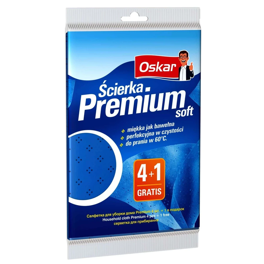 Оскар, М'яка ганчірка Premium 4 + 1 шт: ціни та характеристики