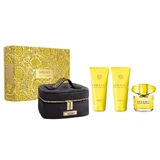 Набор Versace Yellow Diamond: туалетная вода, 90 мл + лосьон для тела, 100 мл + гель для душа, 100 мл + косметичка