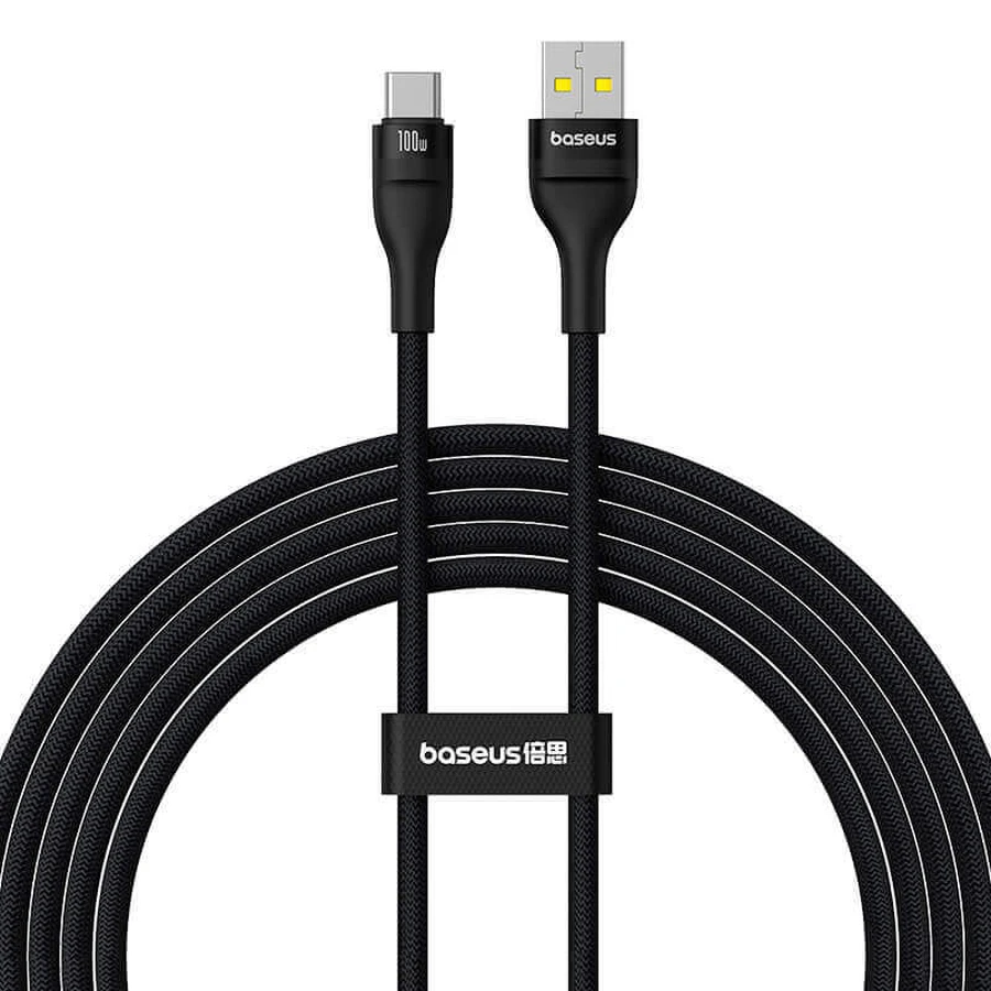 Baseus Flash 2 USB-A / USB-C 100W cablu 2 m - negru: цены и характеристики