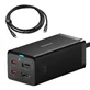 Концентратор GaN5 Baseus CCGP110201 HDMI 2x USB-C / USB-A / HDMI 4K 30 Гц 1,5 м - черный + USB-C - USB-C 100 Вт кабель 1 м
