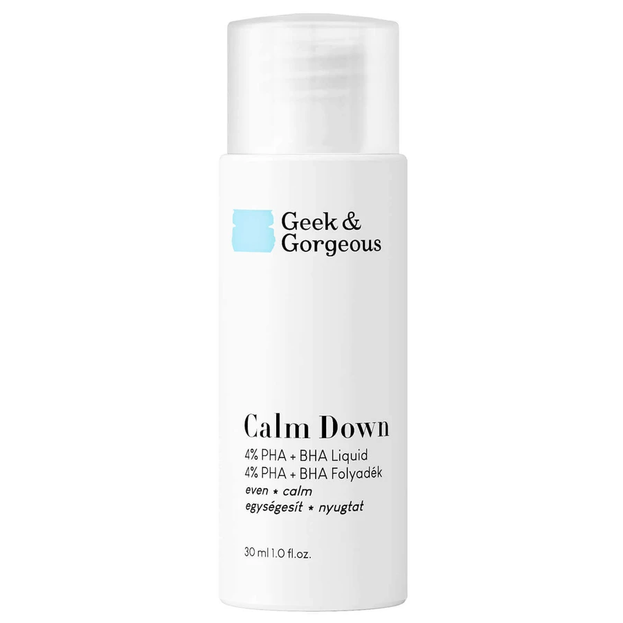 Geek & Gorgeous Calm Down, мягкое отшелушивающее средство с 4% PHA + BHA кислотами, 30 мл: цены и характеристики