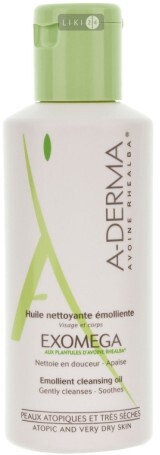 Олія для душу A-Derma Exomega для ніжного очищення та заспокоєння атопічної шкіри обличчя та тіла 200 мл