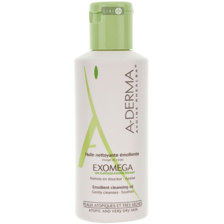 Олія для душу A-Derma Exomega для ніжного очищення та заспокоєння атопічної шкіри обличчя та тіла 200 мл: ціни та характеристики