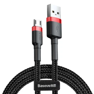Кабель Baseus Cafule CAMKLF-C91 USB-A / micro USB 1.5A 2 м - чорно-червоний
