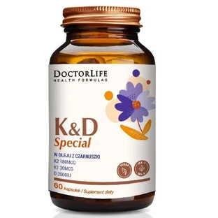 Дієтична добавка Doctor Life K & D Special з олією чорного насіння, 60 капсул