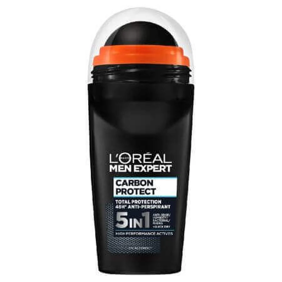 Антиперспірант-ролик для чоловіків Carbon Protect Men Expert, 50 мл, LOreal: ціни та характеристики