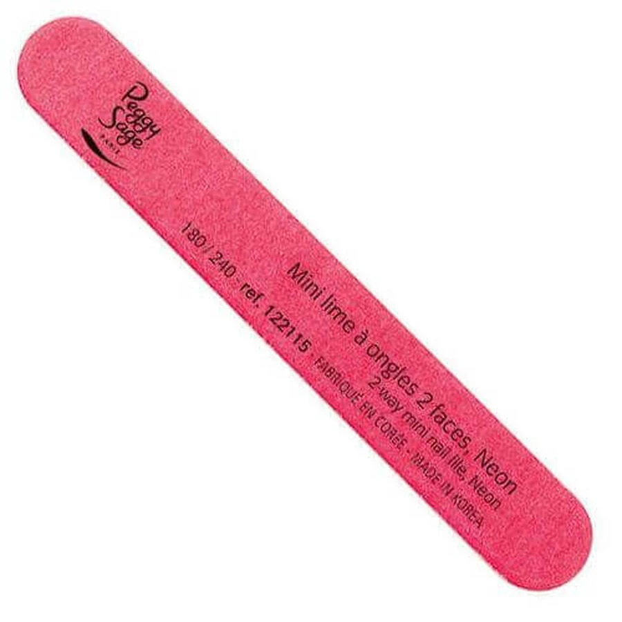 Пилка для нігтів Peggy Sage Mini Straight Paper Nail Nail File 180/240 Pink, 1 шт.: ціни та характеристики