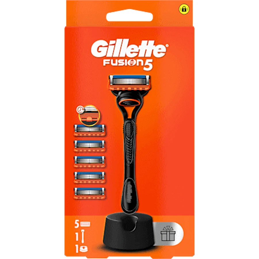 Бритва Gillette Fuzion5 + підставка + 5 змінних елементів, 1 шт.: ціни та характеристики