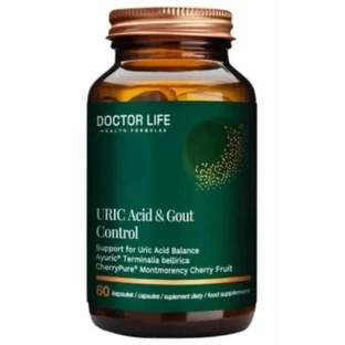 Doctor Life Uric Acid &amp; Gout Control, поддерживающий нормальный уровень мочевой кислоты, 60 капсул