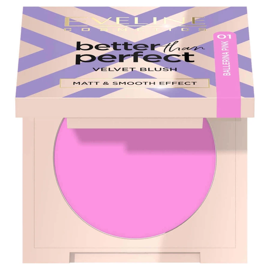 Eveline Cosmetics Better Than Perfect Velvet Blush Pressed blush 01 Ballerina Pink, 2,3 г: ціни та характеристики