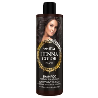 Шампунь Venita Henna Color Black для темных волос, 300 мл