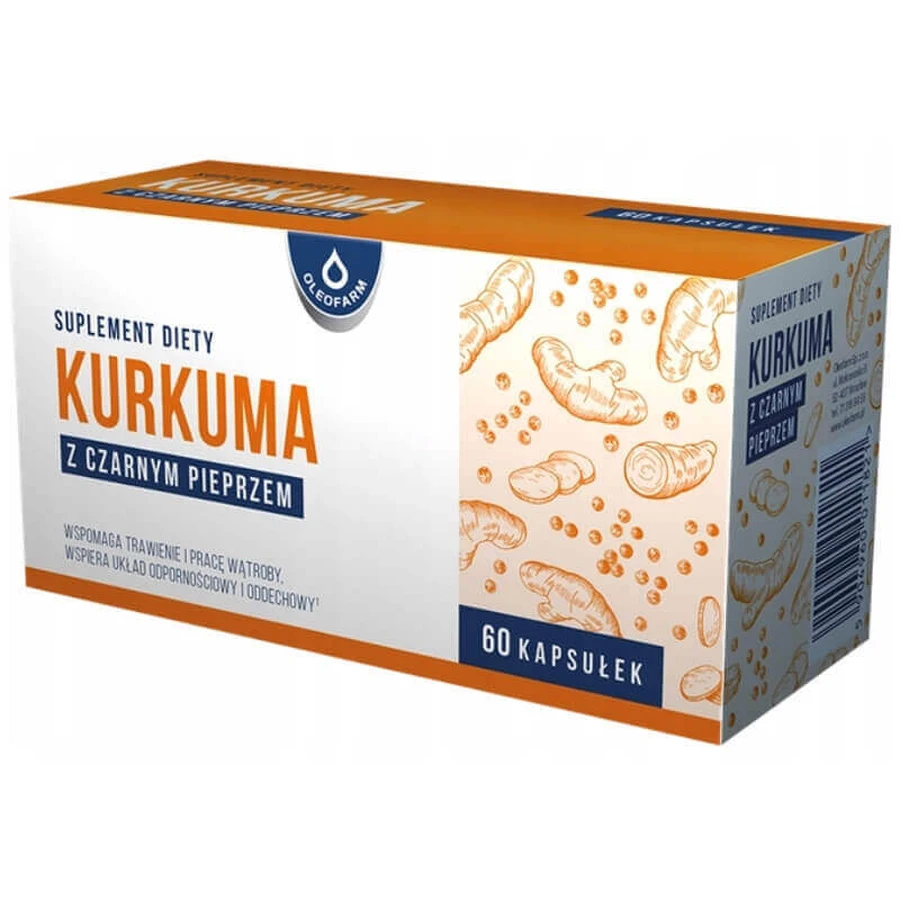 Oleofarm Turmeric cu piper negru, 60 капсул: цены и характеристики