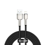 Кабель Baseus Cafule Series Metal Data USB-A / Lightning 2.4A 1м - чорний