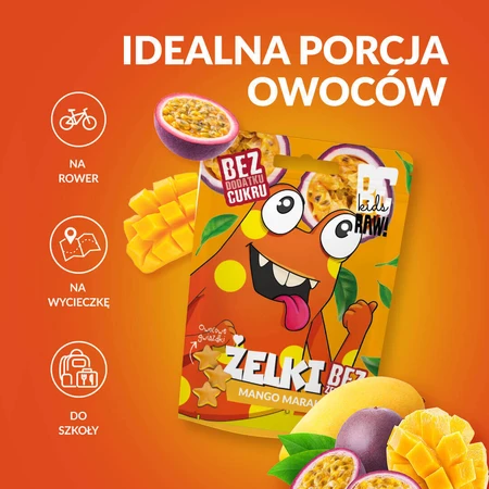 Набір BeRAW! Kids, желейні боби, манго, фруктовий пастила, fără zahăr adăugat, 4 х 35 г: ціни та характеристики