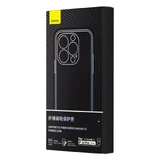 Броньований чохол для iPhone 14 Pro, сумісний із MagSafe, загартованим склом, синтетичним волокном Baseus - чорний