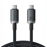 Кабель Baseus Crystal Shine CB000089 USB-C / USB-C USB3.2 100 Вт 20 Гбіт/с 1,5 м - чорний
