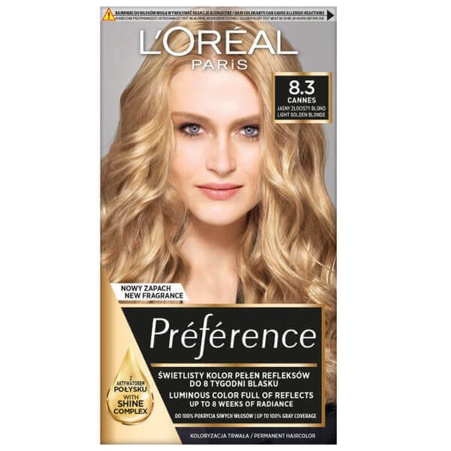 L Oreal Paris Preference Краска для волос 8.3 Канны: цены и характеристики