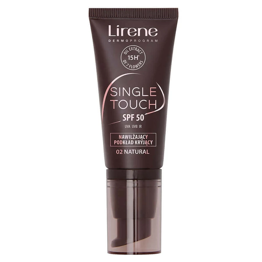 Зволожуюча тональна основа Lirene Single Touch SPF50 02 Natural, 30 мл: ціни та характеристики