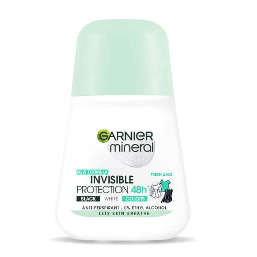 Roll-on антиперспірант Garnier Mineral Invisible Protection Fresh Aloe, 50 мл: ціни та характеристики