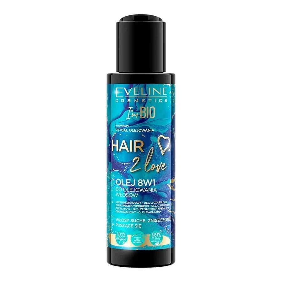 Eveline Cosmetics Hair 2 Love Масло для змащування волосся 8 в 1, 110 мл: ціни та характеристики