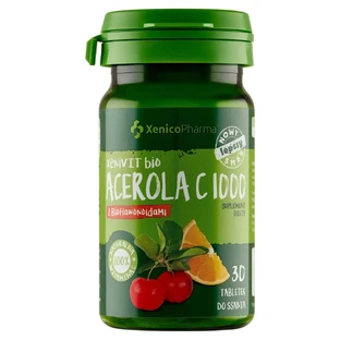 XeniVIT BIO Acerola C1000 з біофлавоноїдами, 30 пастилок