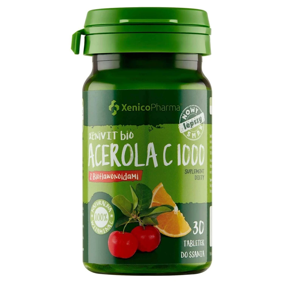 XeniVIT BIO Acerola C1000 з біофлавоноїдами, 30 пастилок: ціни та характеристики