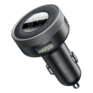 Автомобільний зарядний пристрій Baseus Enjoy FM Transmitter LED 2x USB / 3.5mm Jack Wireless MP3 Player Bluetooth 5.0 3.4A Black (CCLH-01)