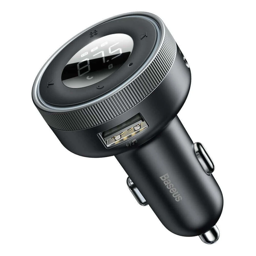 Автомобільний зарядний пристрій Baseus Enjoy FM Transmitter LED 2x USB / 3.5mm Jack Wireless MP3 Player Bluetooth 5.0 3.4A Black (CCLH-01): ціни та характеристики