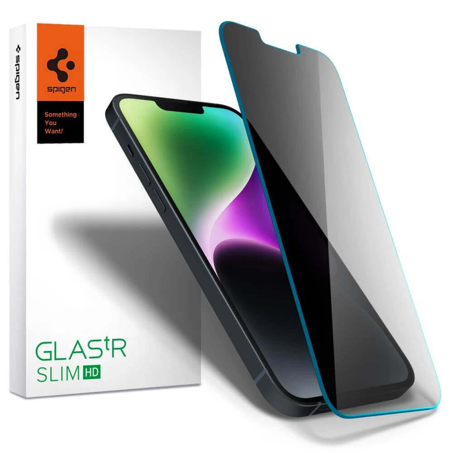 Стиклэ темперэтэ Spigen Glas.tR Slim Privacy для iPhone 13 / 13 Pro / 14: цены и характеристики