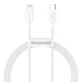 Кабель Baseus Superior Series USB-C / Lightning PD 20 Вт 1 м - білий