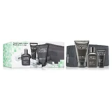 Набор Clinique Razor-ready Routine: крем для бритья, 125 мл + бальзам после бритья, 75 мл + скраб для лица, 30 мл + косметичка